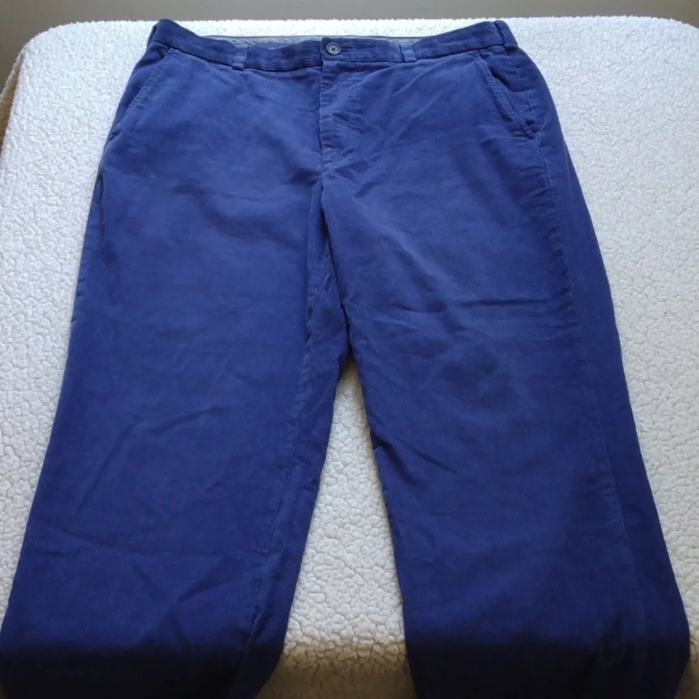 Brooks Brothers Blue Cotton Corduroy Pants (Clark Fit) 36 - 27.5